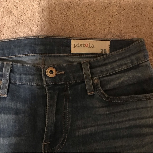 Pistola Distressed Lighter Wash Denim Jeans - Picture 7 of 8